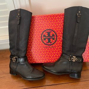 Tory Burch Leather Riding Boots